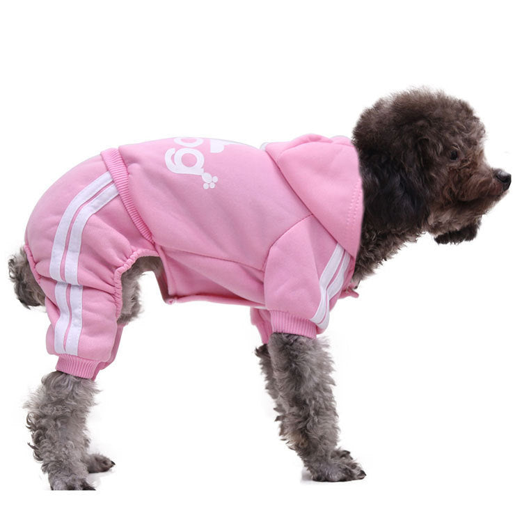 Four-Leg Fleece Dog Sweater – Warm Pet Jumpsuit with Button Closure (XS–XXL)