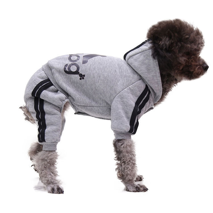 Four-Leg Fleece Dog Sweater – Warm Pet Jumpsuit with Button Closure (XS–XXL)