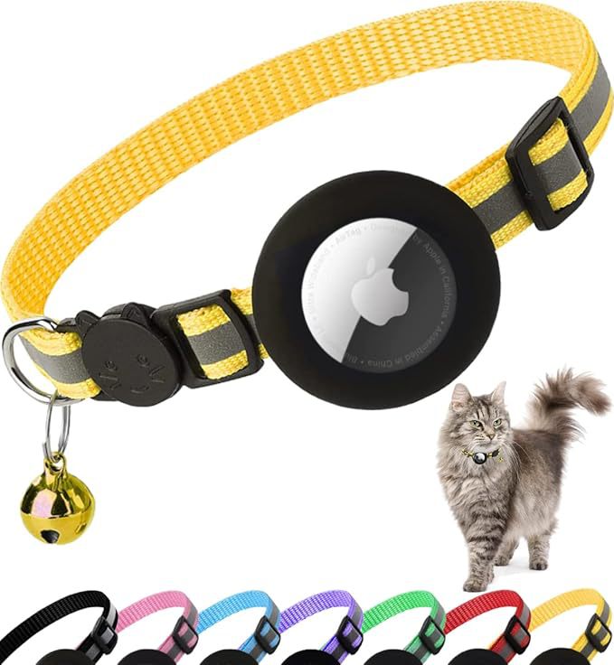 PeakPaw Reflective Silicone AirTag Case for Pet Collar – Protective Holder for Apple AirTag (Scratch & Dust Resistant)