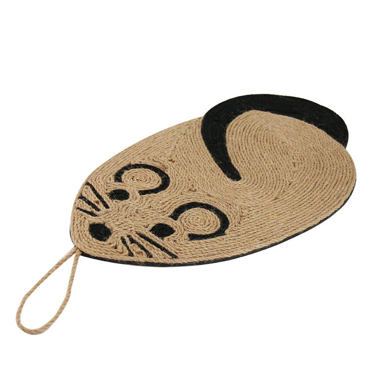 PeakPaw Sisal Cat Scratching Board – Mouse-Shaped Scratcher Pad for Cats