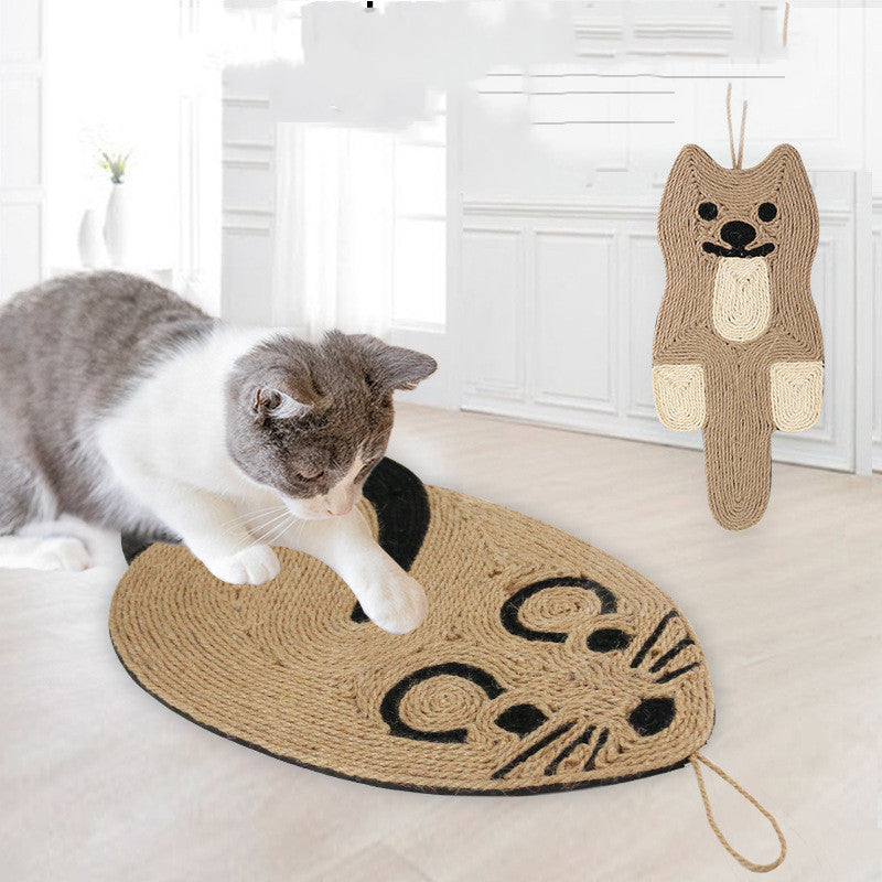 PeakPaw Sisal Cat Scratching Board – Mouse-Shaped Scratcher Pad for Cats