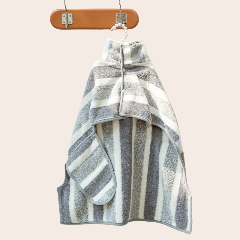 PeakPaw Quick-Dry Pet Bath Towel Robe – Soft Absorbent Coral Fleece Dog Drying Wrap (S–L)