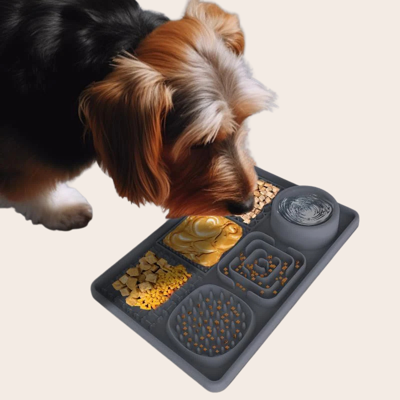 PeakPaw Slow Feeder Lick Mat for Dogs – Silicone Treat Mat with Non-Slip Suction Base