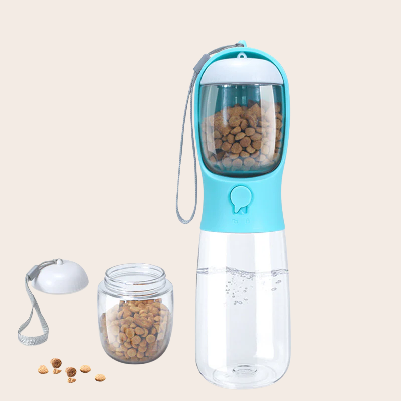 PeakPaw Multifunctional Pet Water Cup – 2-in-1 Portable Water & Food Travel Bottle (300–550ml)