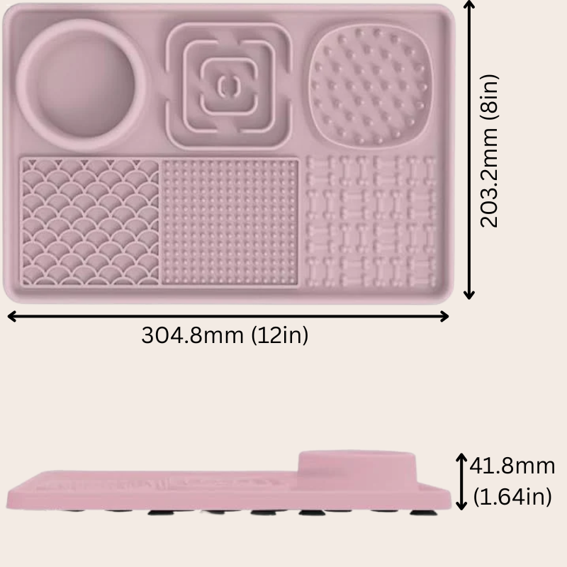 PeakPaw Slow Feeder Lick Mat for Dogs – Silicone Treat Mat with Non-Slip Suction Base