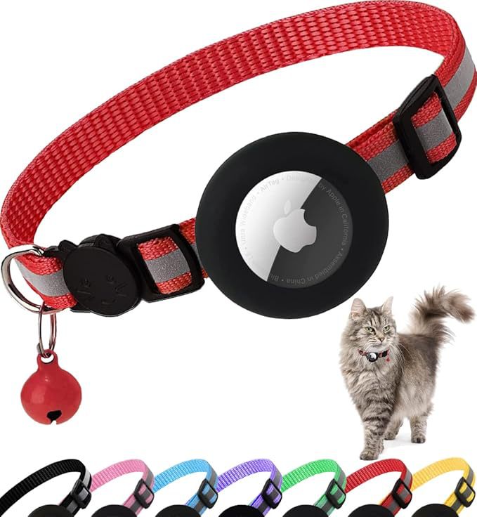 PeakPaw Reflective Silicone AirTag Case for Pet Collar – Protective Holder for Apple AirTag (Scratch & Dust Resistant)
