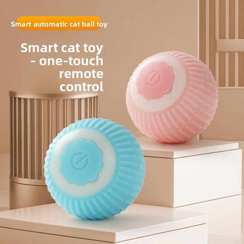 PeakPaw Automatic Rolling Ball Toy – Self-Moving Interactive Silicone Teasing Ball for Dogs & Cats