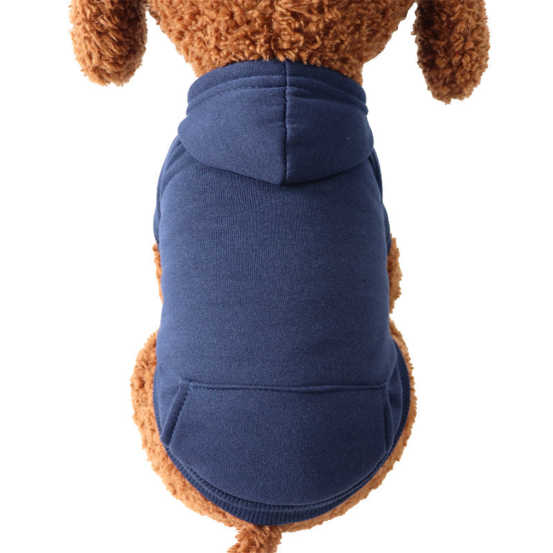 PeakPaw Soft Fleece Dog Hoodie – Lightweight Velvet Pet Sweater with Pocket (XS–2XL)