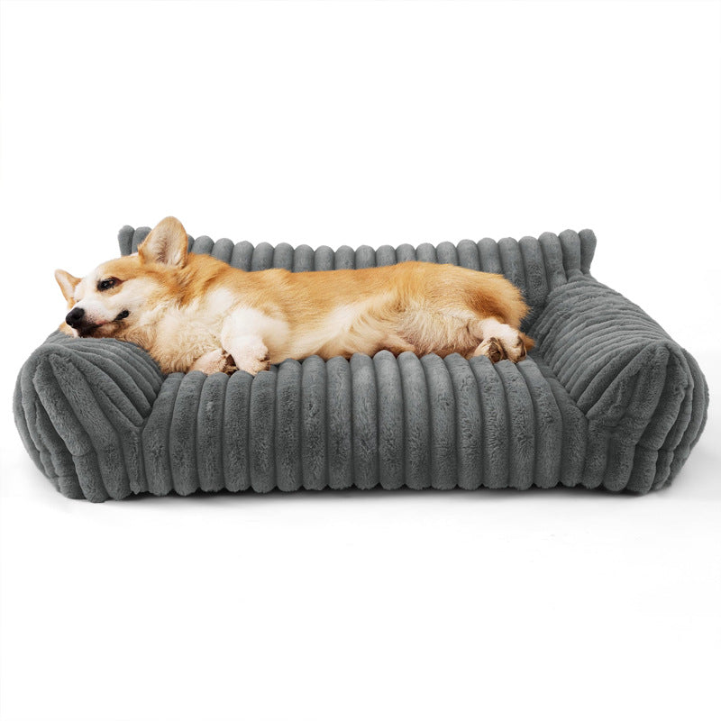 PeakPaw Washable Pet Bed – Soft All-Season Sleeping Cushion with Removable Cover (Small to Large Pets)