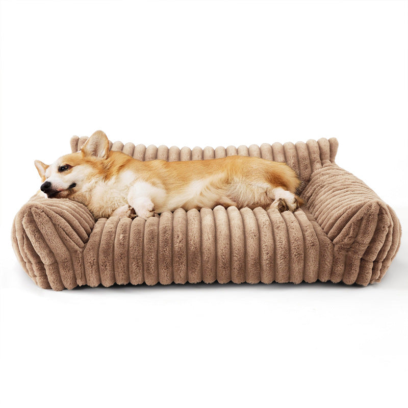 PeakPaw Washable Pet Bed – Soft All-Season Sleeping Cushion with Removable Cover (Small to Large Pets)