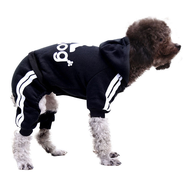 Four-Leg Fleece Dog Sweater – Warm Pet Jumpsuit with Button Closure (XS–XXL)