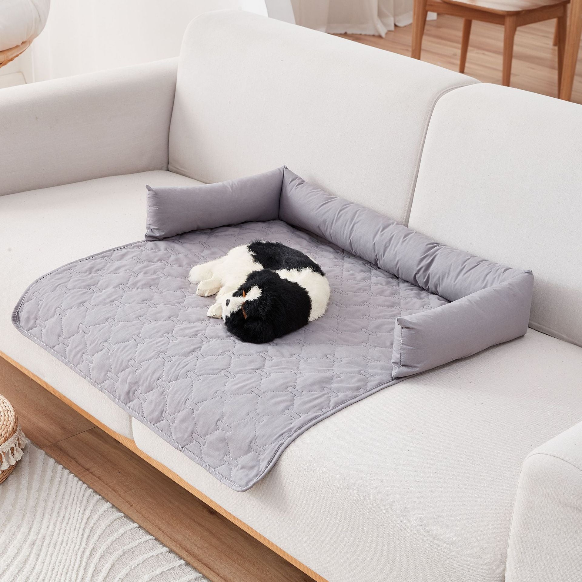 PeakPaw Waterproof Pet Bed Pad – Washable Leak-Proof Diaper Pad with Non-Slip Backing & Pillow