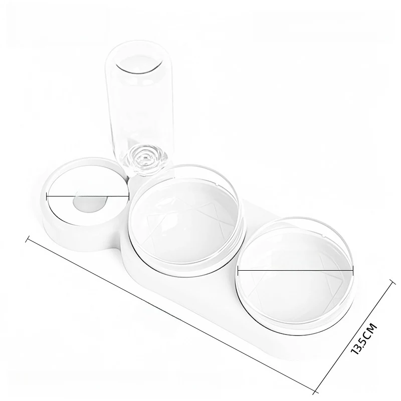 PeakPaw Double Bowl Cat Food & Water Dish – No-Splash Floating Water Bowl + Feeding Bowl Set