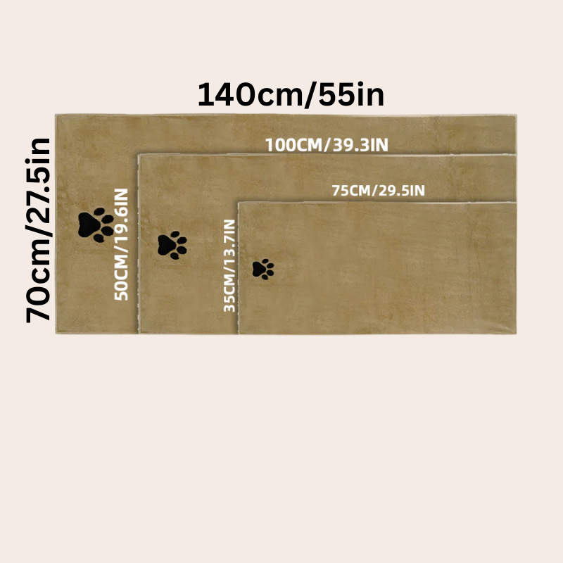 PeakPaw Quick-Dry Microfiber Pet Bath Towel – Ultra Absorbent Dog Drying Towel (300–400GSM)