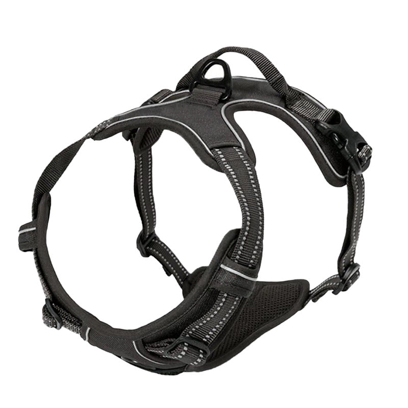 PeakPaw Reflective No-Pull Dog Harness + Leash Set – Adjustable, Anti-Burst Chest Harness (S–XL)