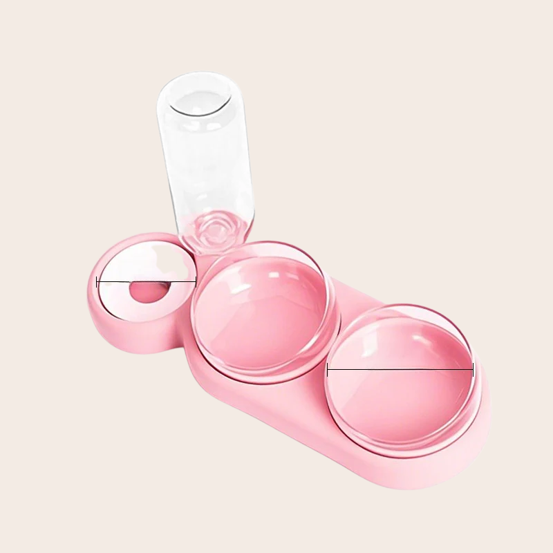 PeakPaw Double Bowl Cat Food & Water Dish – No-Splash Floating Water Bowl + Feeding Bowl Set