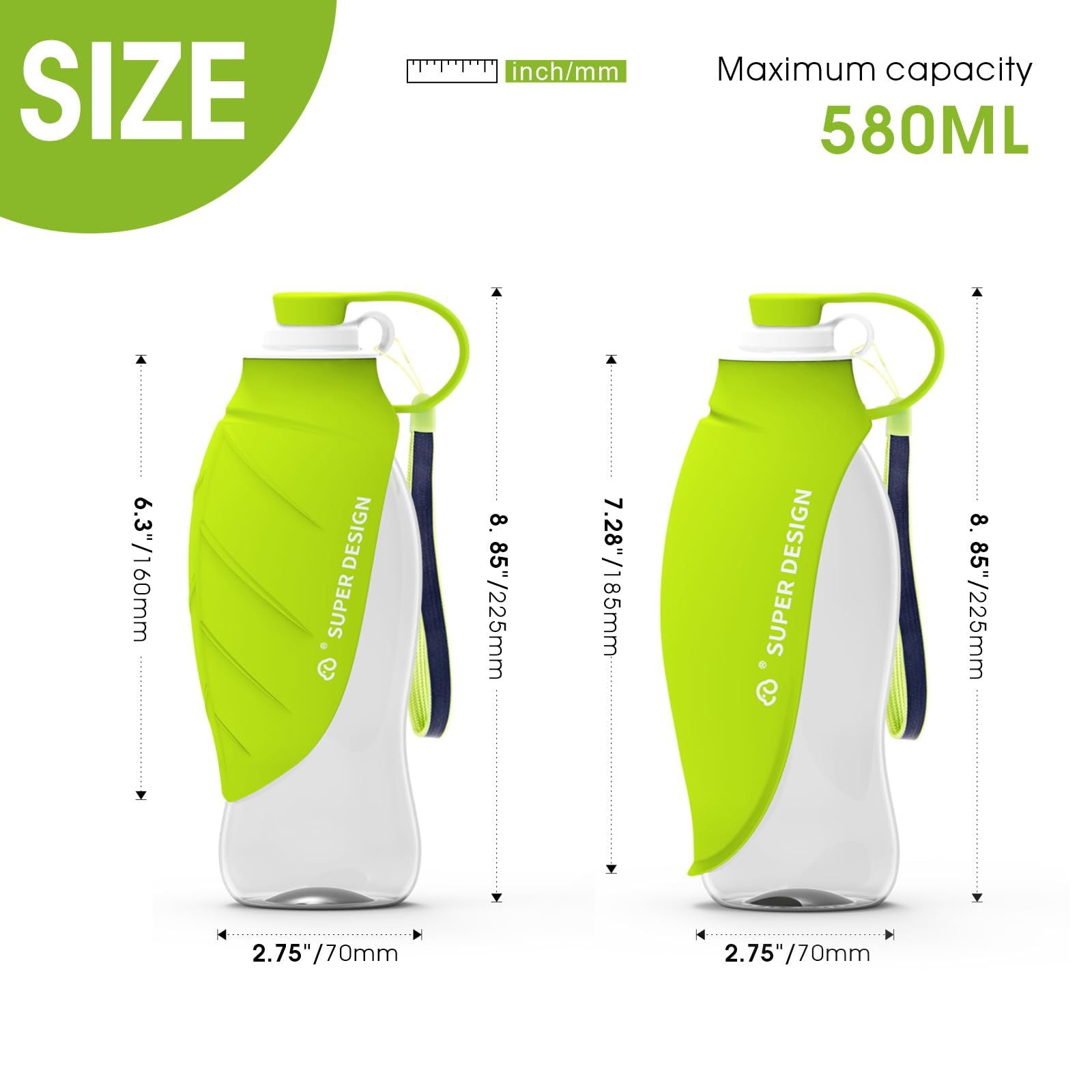 PeakPaw™ Portable Outdoor Pet Water Bottle 🐾💧 (Leakproof + Travel-Ready)