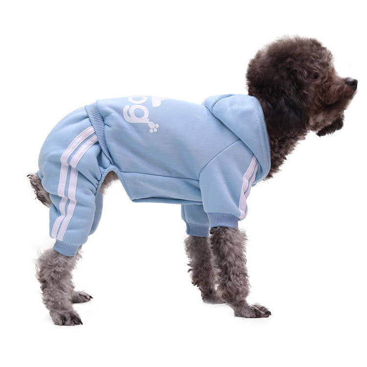 Four-Leg Fleece Dog Sweater – Warm Pet Jumpsuit with Button Closure (XS–XXL)