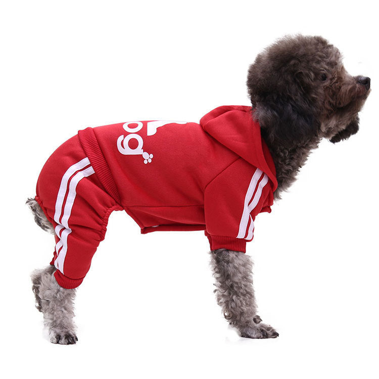 Four-Leg Fleece Dog Sweater – Warm Pet Jumpsuit with Button Closure (XS–XXL)