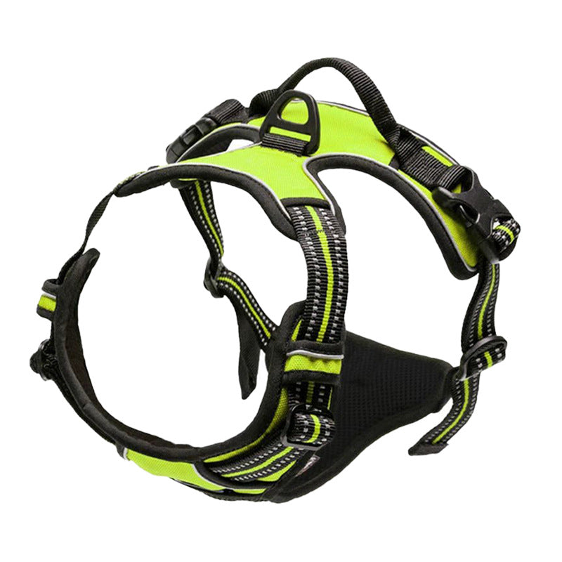 PeakPaw Reflective No-Pull Dog Harness + Leash Set – Adjustable, Anti-Burst Chest Harness (S–XL)