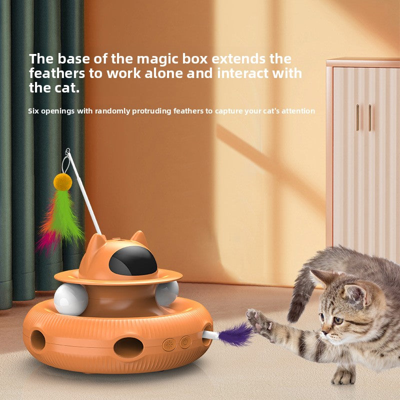 PeakPaw Smart Laser Cat Toy – Automatic Interactive Turntable Toy to Keep Cats Active (USB Rechargeable)