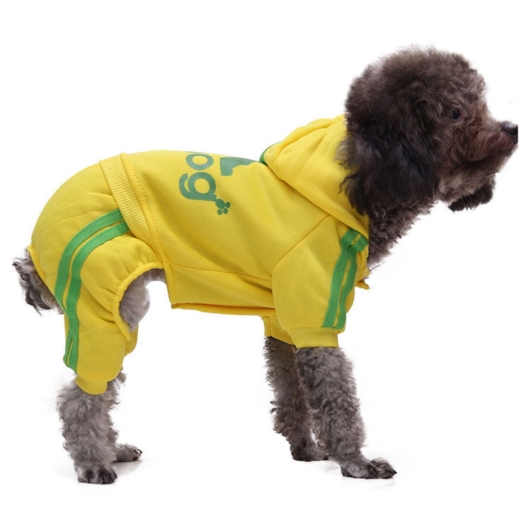 Four-Leg Fleece Dog Sweater – Warm Pet Jumpsuit with Button Closure (XS–XXL)