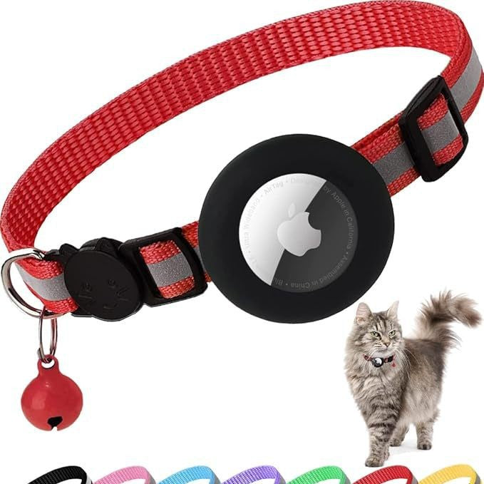 PeakPaw Reflective Silicone AirTag Case for Pet Collar – Protective Holder for Apple AirTag (Scratch & Dust Resistant)