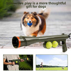 PeakPaw Dog Tennis Ball Launcher – Interactive Toss Ball Thrower for Fetch Training (Includes 2 Balls)