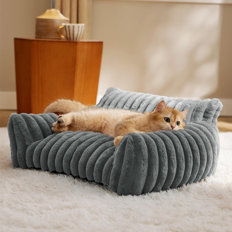 PeakPaw Washable Pet Bed – Soft All-Season Sleeping Cushion with Removable Cover (Small to Large Pets)