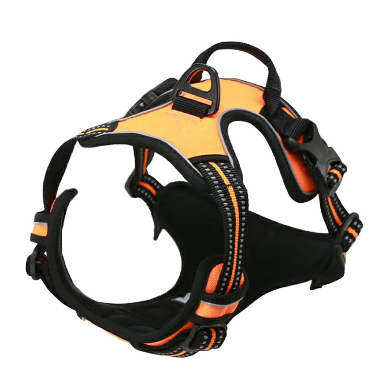 PeakPaw Reflective No-Pull Dog Harness + Leash Set – Adjustable, Anti-Burst Chest Harness (S–XL)