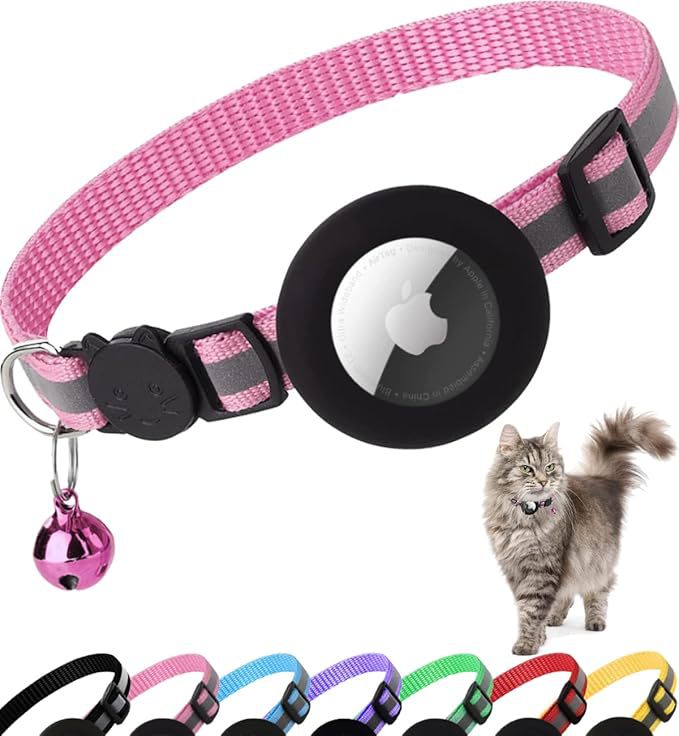 PeakPaw Reflective Silicone AirTag Case for Pet Collar – Protective Holder for Apple AirTag (Scratch & Dust Resistant)