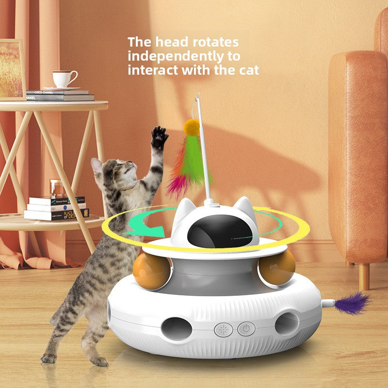 PeakPaw Smart Laser Cat Toy – Automatic Interactive Turntable Toy to Keep Cats Active (USB Rechargeable)