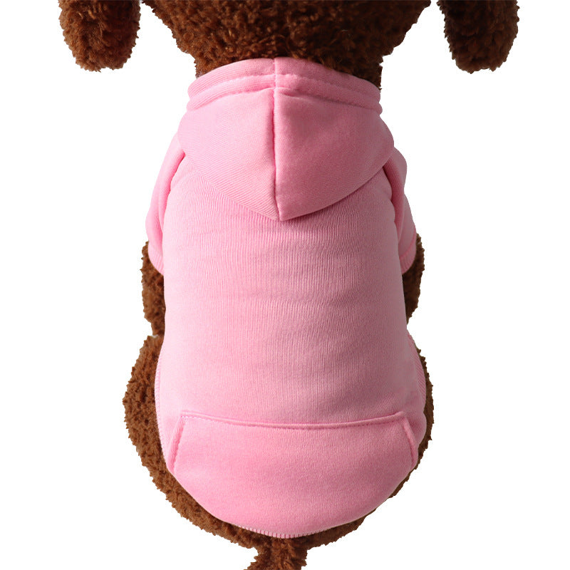 PeakPaw Soft Fleece Dog Hoodie – Lightweight Velvet Pet Sweater with Pocket (XS–2XL)
