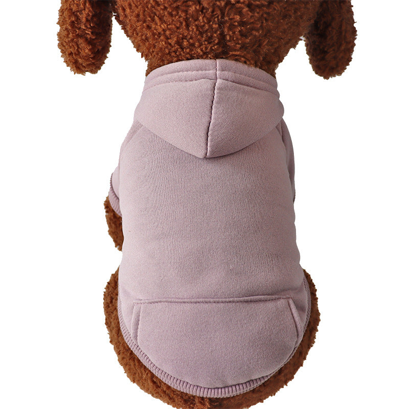 PeakPaw Soft Fleece Dog Hoodie – Lightweight Velvet Pet Sweater with Pocket (XS–2XL)